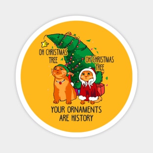 Cats Christmas Funny Magnet